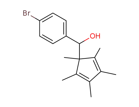 Molecular Structure of 862387-12-0 ((4-bromophenyl)(1,2,3,4,5-pentamethyl-2,4-cyclopentadienyl)methanol)