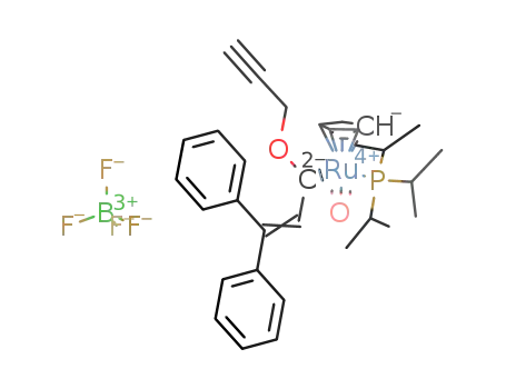 [Ru(η5-C5H5)(C(OCH2CCH)CH=CPh2)(CO)(PPri3)]BF4