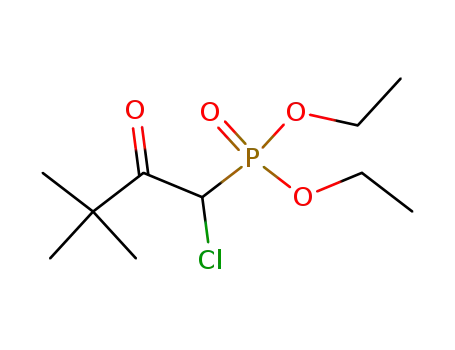 Molecular Structure of 66051-21-6 (Phosphonic acid, (1-chloro-3,3-dimethyl-2-oxobutyl)-, diethyl ester)
