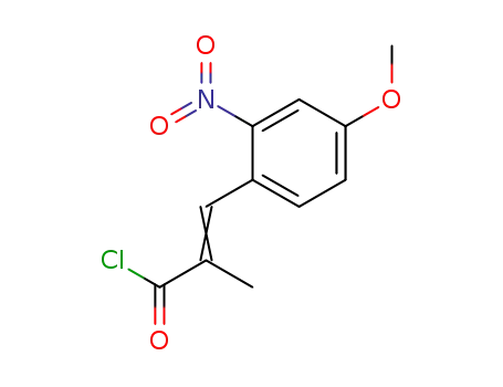 Molecular Structure of 1416226-17-9 (2-methyl-3-(2-nitro-4-methoxyphenyl)acrylic acid chloride)