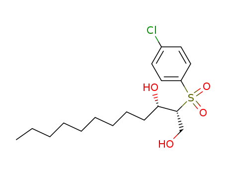 Molecular Structure of 112370-46-4 ((2R,3S)-2-(4-Chloro-benzenesulfonyl)-dodecane-1,3-diol)