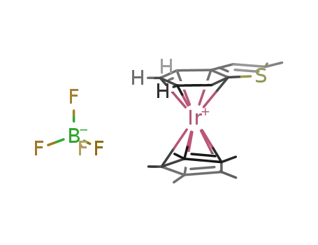 Molecular Structure of 114032-61-0 ({C<sub>5</sub>(CH<sub>3</sub>)5Ir(CH<sub>3</sub>)C<sub>8</sub>H<sub>6</sub>S}<sup>(1+)</sup>*(BF<sub>4</sub>)<sup>(1-)</sup>={C<sub>5</sub>(CH<sub>3</sub>)5Ir(CH<sub>3</sub>)C<sub>8</sub>H<sub>6</sub>S}BF<sub>4</sub>)