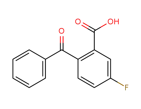 Molecular Structure of 142153-72-8 (2-Benzoyl-5-fluorobenzoic  acid)