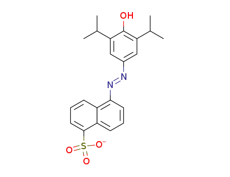 Molecular Structure of 99461-15-1 (5-(4-Hydroxy-3,5-diisopropyl-phenylazo)-naphthalene-1-sulfonic acid anion)