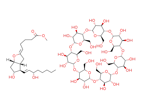 Molecular Structure of 69377-76-0 (C<sub>42</sub>H<sub>70</sub>O<sub>35</sub>*C<sub>21</sub>H<sub>34</sub>O<sub>5</sub>)