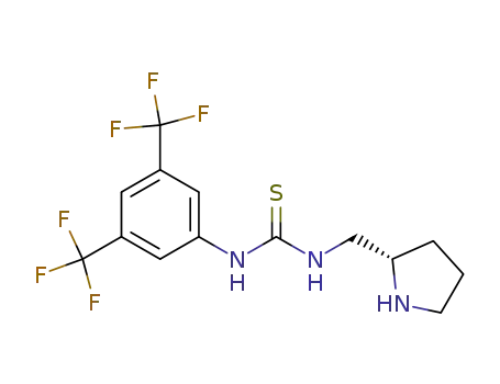 Molecular Structure of 904928-30-9 (N-[3,5-bis(trifluoroMethyl)phenyl]-N'-[(2S)-2-pyrrolidinylMethyl]- Thiourea)