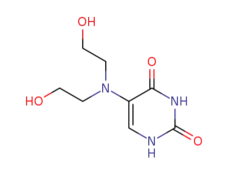 Molecular Structure of 55476-37-4 (5-[bis(2-hydroxyethyl)amino]pyrimidine-2,4(1H,3H)-dione)