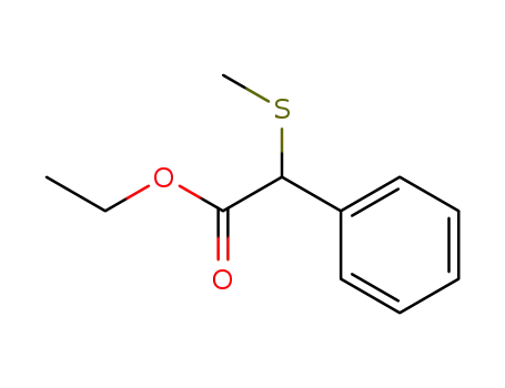 Molecular Structure of 75280-06-7 (ethyl α-(methylthio)phenylacetate)