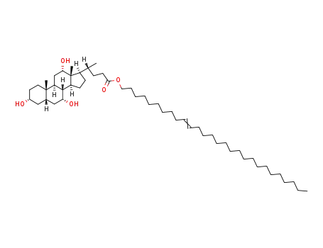 Molecular Structure of 850210-62-7 (octacos-10-enyl 7α,12α,3α-trihydroxy-5β-cholan-24-oate)
