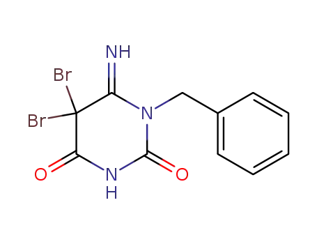 Molecular Structure of 420137-88-8 (1-benzyl-5,5-dibromo-6-imino-dihydro-pyrimidine-2,4-dione)