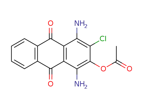 Molecular Structure of 90656-12-5 (9,10-Anthracenedione, 2-(acetyloxy)-1,4-diamino-3-chloro-)