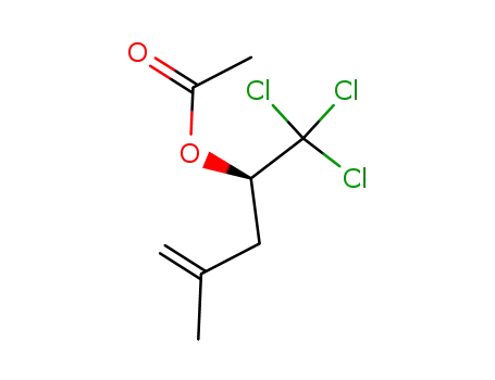 Molecular Structure of 141185-57-1 (4-Penten-2-ol, 1,1,1-trichloro-4-methyl-, acetate, (R)-)