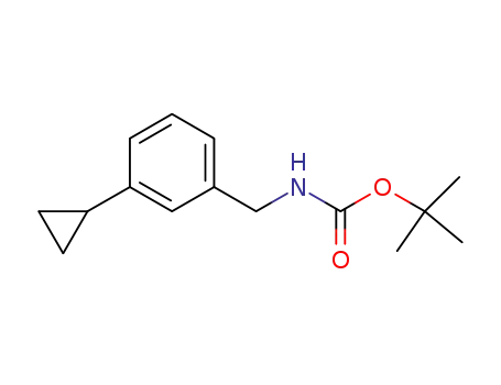 Molecular Structure of 1108723-65-4 (tert-butyl 3-cyclopropylbenzylcarbamate)
