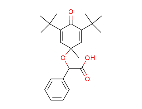 Molecular Structure of 62926-83-4 (Benzeneacetic acid,
a-[[3,5-bis(1,1-dimethylethyl)-1-methyl-4-oxo-2,5-cyclohexadien-1-yl]oxy
]-)