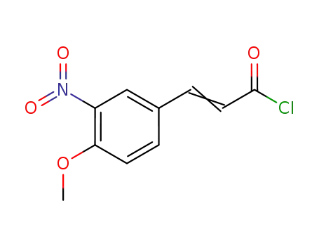 Molecular Structure of 1416226-16-8 (3-(3-nitro-4-methoxyphenyl)acrylic acid chloride)