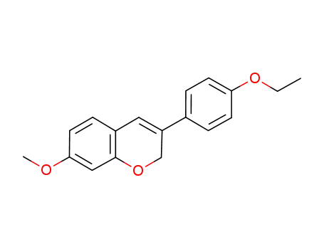 Molecular Structure of 1118431-83-6 (3-(4-ethoxyphenyl)-7-methoxy-3,4-dehydrochroman)