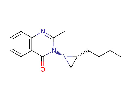 Molecular Structure of 93681-93-7 (4(3H)-Quinazolinone, 3-(2-butyl-1-aziridinyl)-2-methyl-)