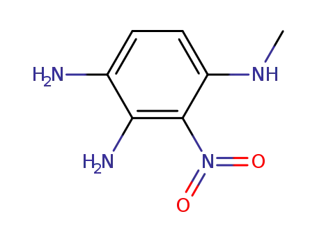 Molecular Structure of 107095-02-3 (N<sup>4</sup>-methyl-3-nitro-1,2,4-benzenetriamine)