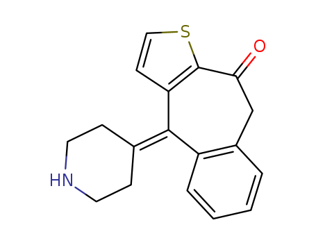10H-Benzo[4,5]cyclohepta[1,2-b]thiophen-10-one,4,9-dihydro-4-(4-piperidinylidene)-
