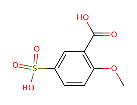 Molecular Structure of 34556-95-1 (5-sulpho-o-anisic acid)
