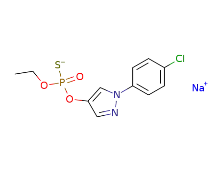 Molecular Structure of 96381-04-3 (sodium O-ethyl-O-[1-(4-chlorophenyl)pyrazol-4-yl]phosphorothiolate)