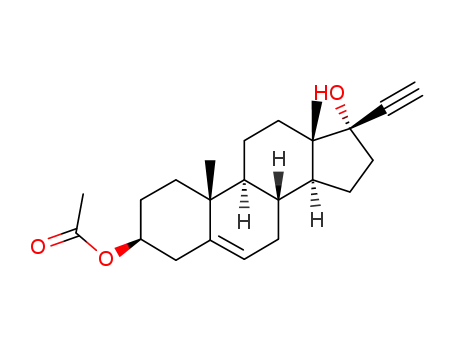Molecular Structure of 130550-34-4 (acetic acid-(17-hydroxy-pregnen-(5)-yn-(20)-yl-(3β)-ester))