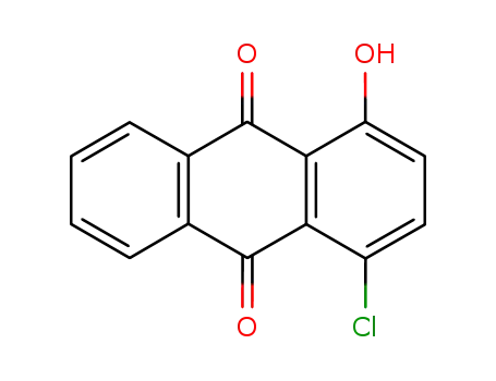 Molecular Structure of 82-42-8 (1-chloro-4-hydroxyanthraquinone)