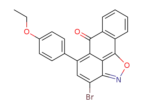 Molecular Structure of 111334-91-9 (3-bromo-5-(4-ethoxyphenyl)-6-oxo-6H-anthra<1,9-cd>isoxazole)