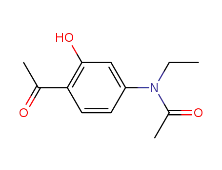 Molecular Structure of 69049-62-3 (Acetamide, N-(4-acetyl-3-hydroxyphenyl)-N-ethyl-)