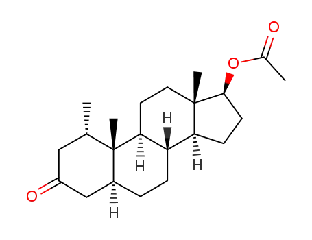 Molecular Structure of 4062-46-8 (17beta-hydroxy-1alpha-methyl-5-alphaandrostan-3-one acetate)