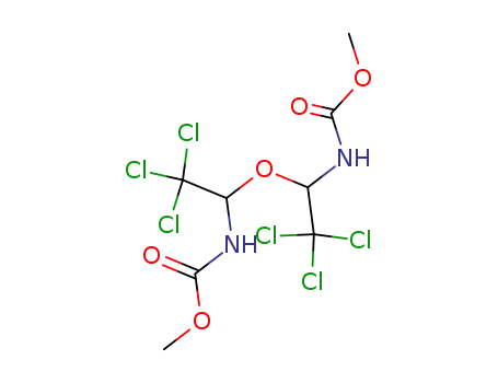 Molecular Structure of 198283-38-4 (<i>N</i>,<i>N</i>'-(1,3-bis-trichloromethyl-2-oxa-propanediyl)-bis-carbamic acid dimethyl ester)