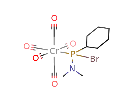Molecular Structure of 126306-28-3 (bromodimethylaminocyclohexylphosphine(pentacarbonyl)chromium<sup>(0)</sup>)