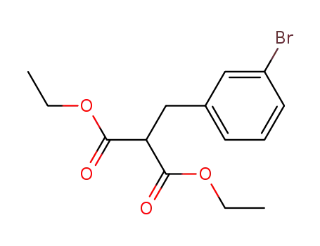 Molecular Structure of 107558-73-6 (diethyl 2-(3-broMobenzyl)Malonate)