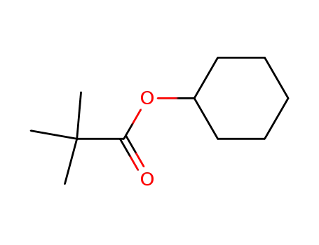 Molecular Structure of 29878-49-7 (Propanoic acid, 2,2-dimethyl-, cyclohexyl ester)