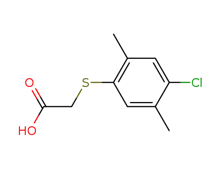Molecular Structure of 93-77-6 ([(4-chloro-2,5-dimethylphenyl)thio]acetic acid)