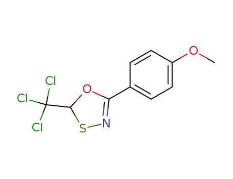 Molecular Structure of 73501-02-7 (5-(p-methoxyphenyl)-2-trichloromethyl-1,3,4-oxathiazole)