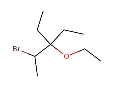 Molecular Structure of 859182-60-8 (3-ethoxy-3-ethyl-2-bromo-pentane)