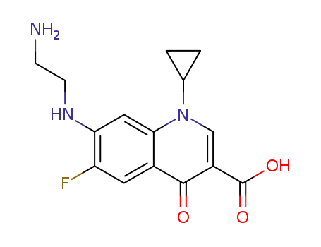 Molecular Structure of 178489-07-1 (3-Quinolinecarboxylic acid, 7-[(2-aMinoethyl)aMino]-1-cyclopropyl-6-fluoro-1,4-dihydro-4-oxo-)