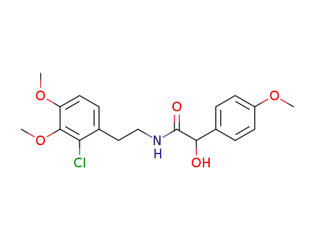 Molecular Structure of 74427-18-2 (N-(2-chloro-3,4-dimethoxyphenylethyl)-4-methoxymandelamide)