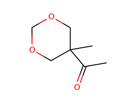 Molecular Structure of 3495-19-0 (Ethanone, 1-(5-methyl-1,3-dioxan-5-yl)-)