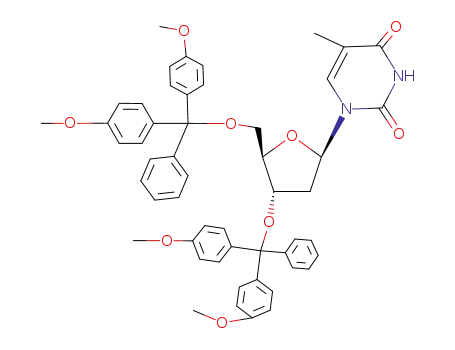 Molecular Structure of 52417-09-1 (3'-O-(4,4'-dimethoxytriphenylmethyl)-5'-O-fluorenylmethoxycarbonylthymidine)