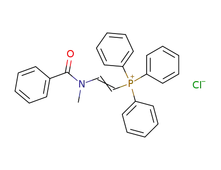 Molecular Structure of 398454-82-5 (Phosphonium, [2-(benzoylmethylamino)ethenyl]triphenyl-, chloride)