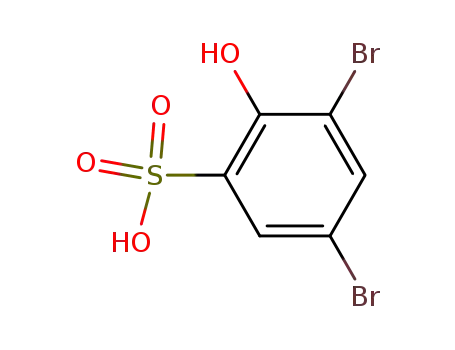 Molecular Structure of 94159-37-2 (3,5-dibromo-2-hydroxybenzenesulphonic acid)