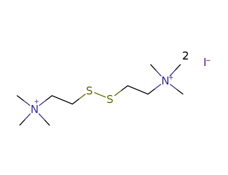 Molecular Structure of 10498-85-8 (Ethanaminium,2,2'-dithiobis[N,N,N-trimethyl-, iodide (1:2))