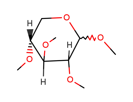 Molecular Structure of 2876-90-6 (Methyl 2-O,3-O,4-O-trimethyl-α-D-lyxopyranoside)