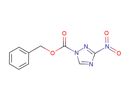 Molecular Structure of 1001067-06-6 (benzyl 3-nitro-1H-1,2,4-triazole-1-carboxylate)