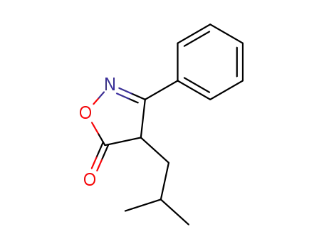 Molecular Structure of 80490-32-0 (5(4H)-Isoxazolone, 4-(2-methylpropyl)-3-phenyl-)