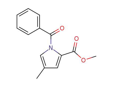 Molecular Structure of 129339-72-6 (1-Benzoyl-4-methyl-1H-pyrrole-2-carboxylic acid methyl ester)