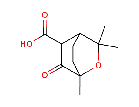 Molecular Structure of 873990-46-6 (1,3,3-trimethyl-6-oxo-2-oxa-bicyclo[2.2.2]octane-5-carboxylic acid)