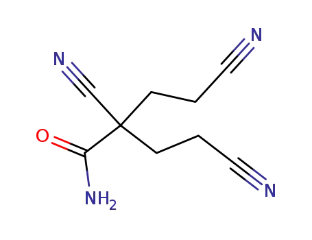 Molecular Structure of 1112-50-1 (2,4-dicyano-2-(2-cyanoethyl)butanamide)